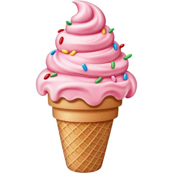 strawberry ice cream emoji