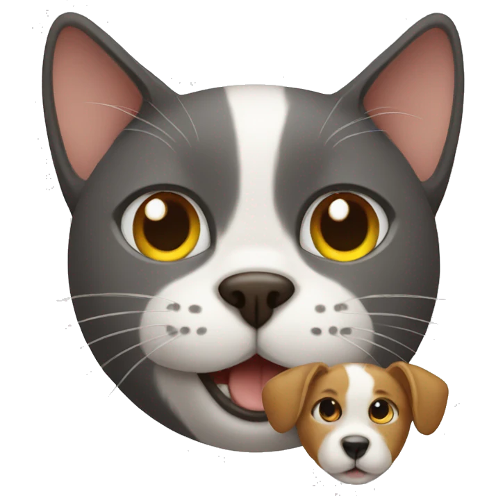 Cat with dog emoji