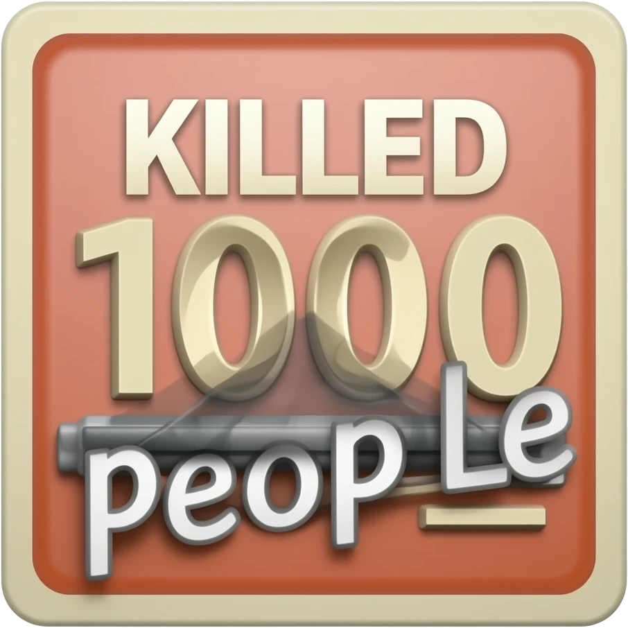 I killed 1000 people sign emoji