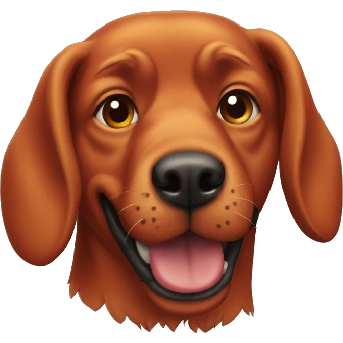 Red dog emoji