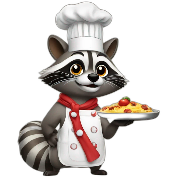 Raccoon chef emoji