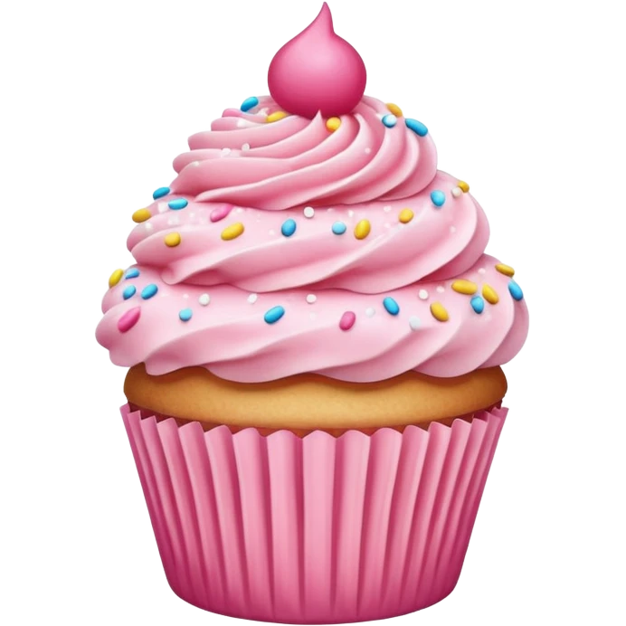 Cupcake with pink icing emoji