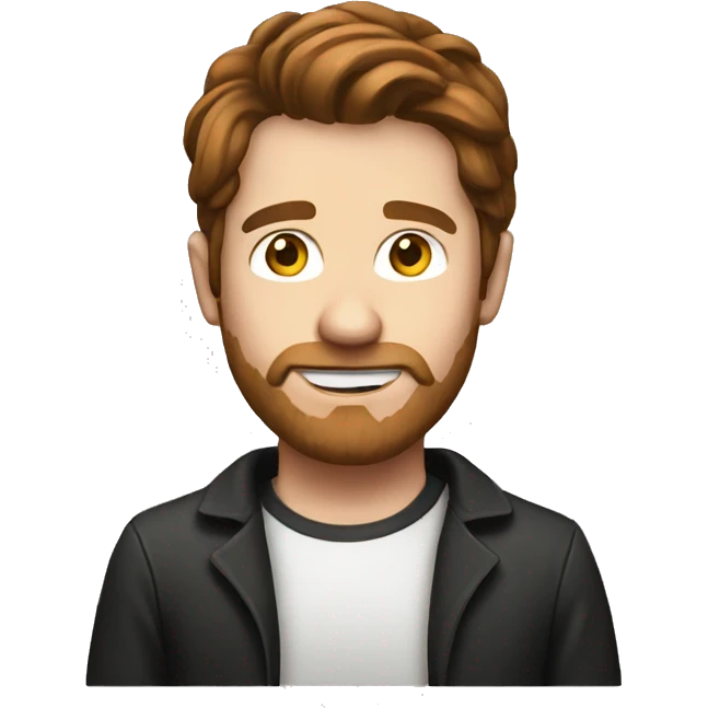 Lucky poker white guy with brown hair  emoji