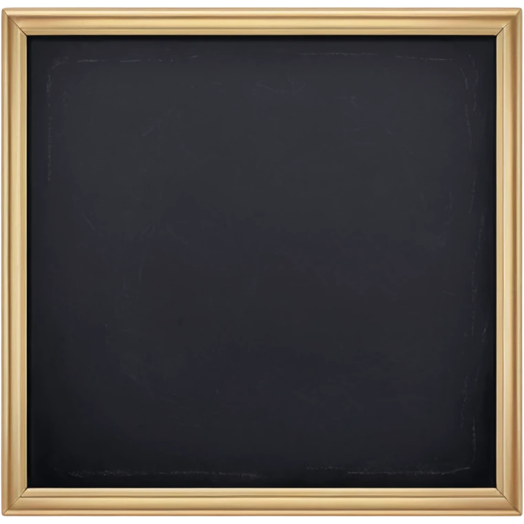 Pastel pink chalkboard with black matte board, gold frame, luxury aesthetic emoji