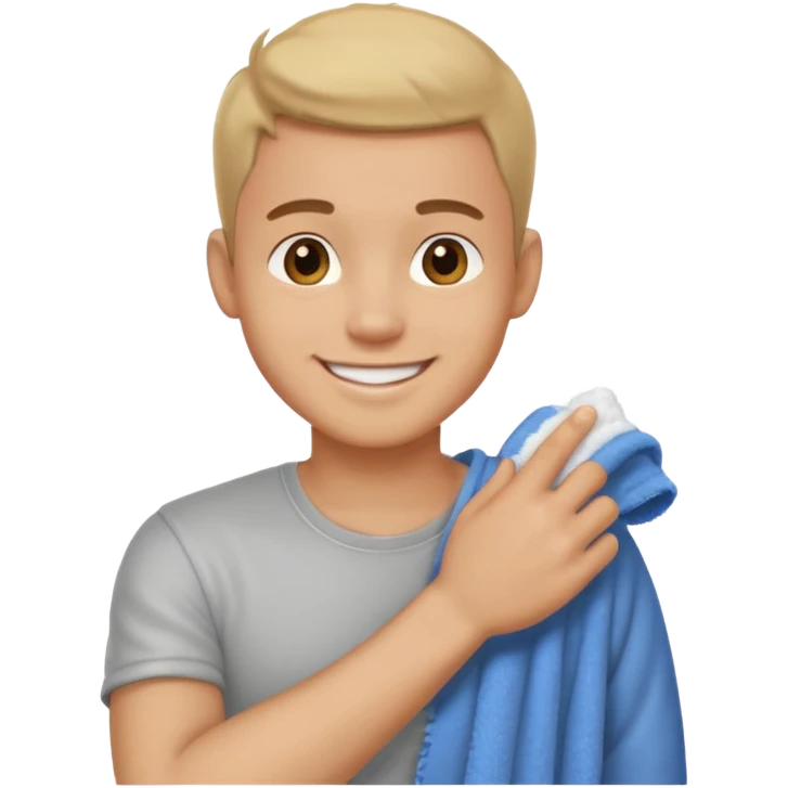 Emoji of a guy dusting off his shoulder with his hand emoji