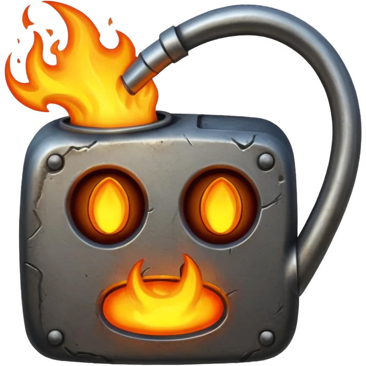 hot iron metal emoji