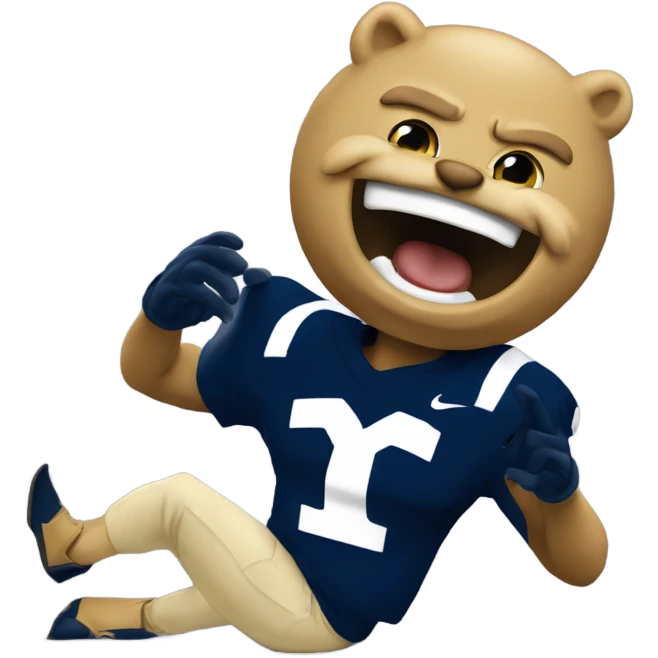 Notre dame mascot smacking the penn state mascot  emoji