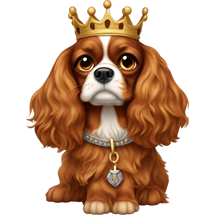 King Charles cavalier dog emoji