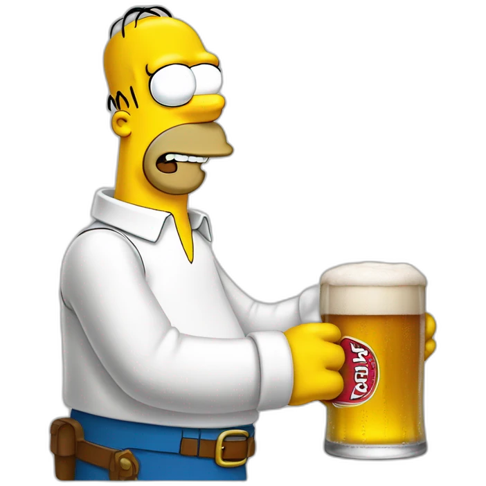 Homer simpson beer emoji