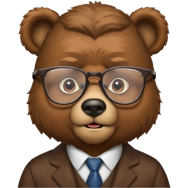 Professor bear emoji