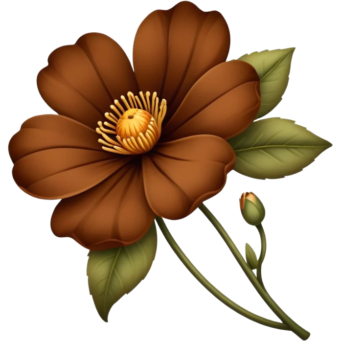 Brown flower emoji