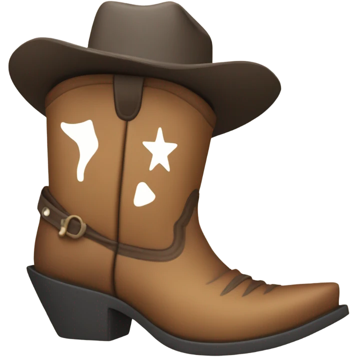 Cowboy boot with ￼checkmark emoji