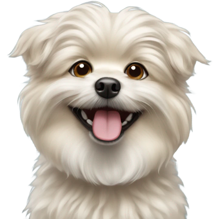 Pomapoo dog smiling emoji
