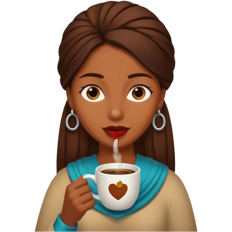 Khepresh woman drink coffee emoji