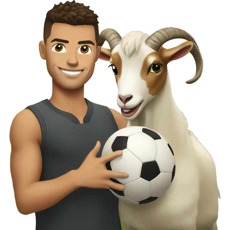 Ronaldo with a goat emoji