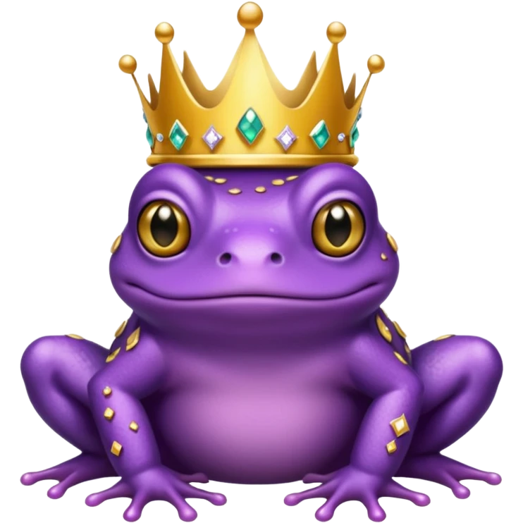purple frog in royal outfit and  emoji