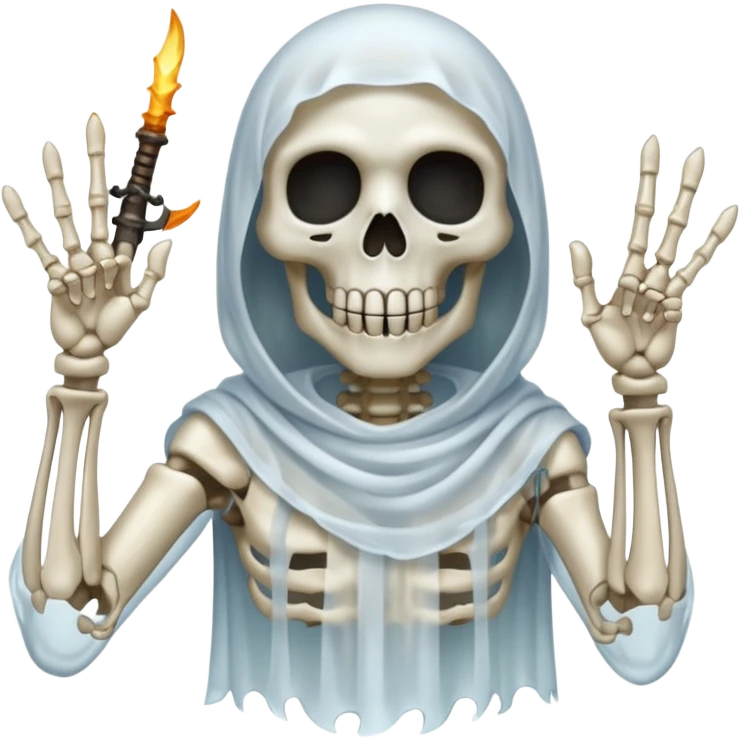 Manos de Emoji de fantasma como si agarrara un arma  emoji
