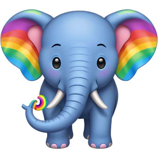 rainbow elephant emoji