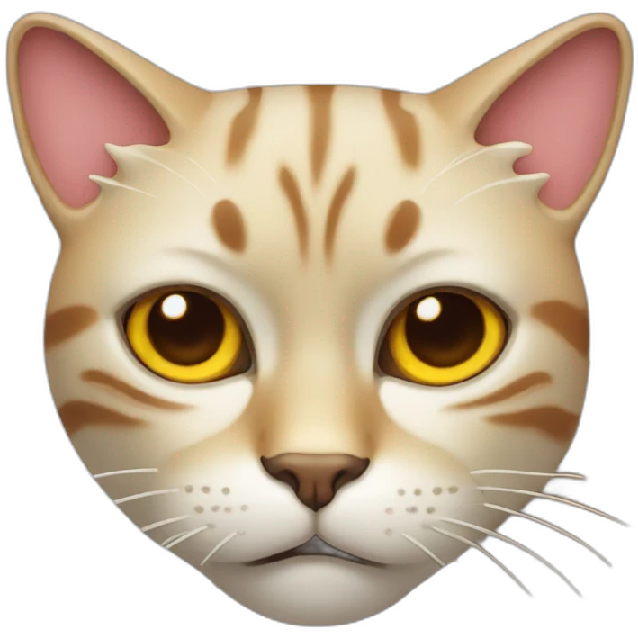 melting inclined cat face emoji