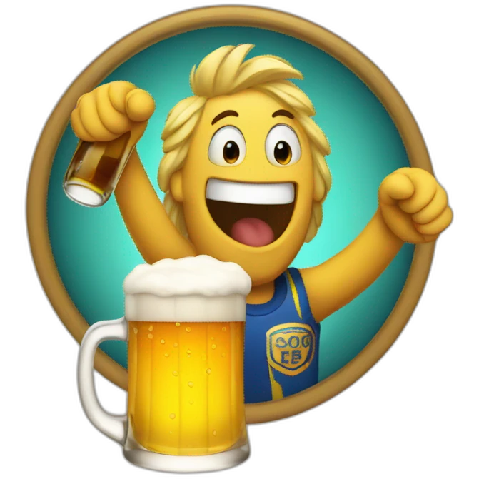 emoji cheering beer emoji