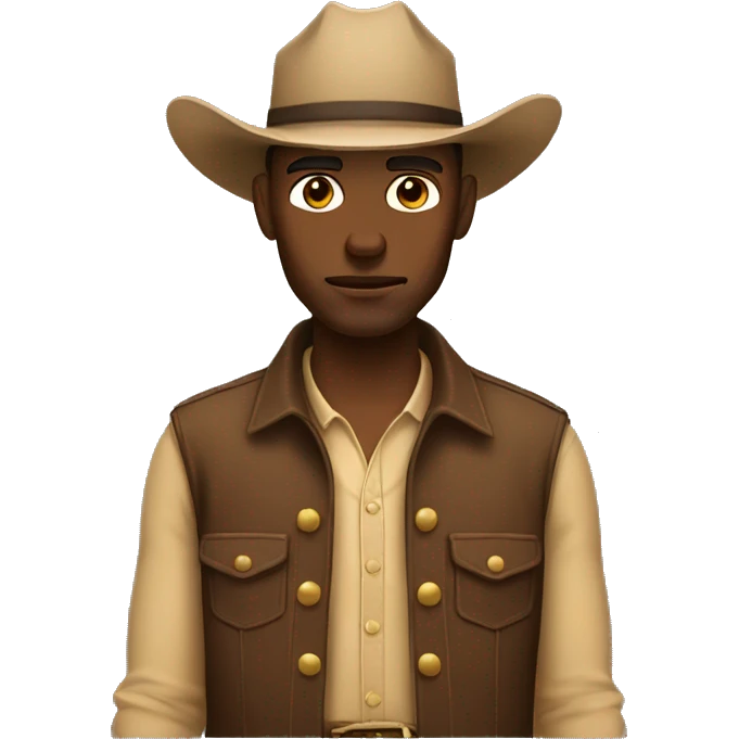 Sad cowboy regular emoji skin tone emoji
