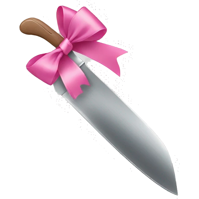 Knife with pink ribbon emoji