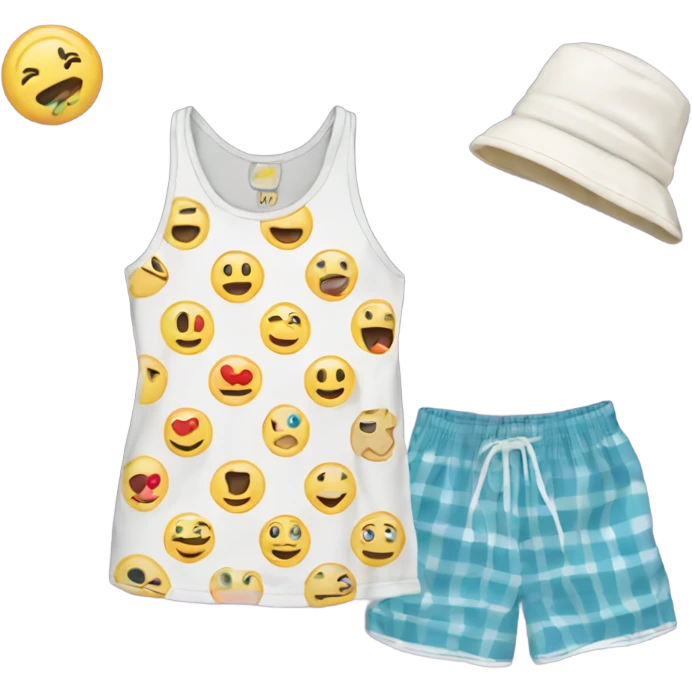 aesthetic pajama tank top and shorts emoji