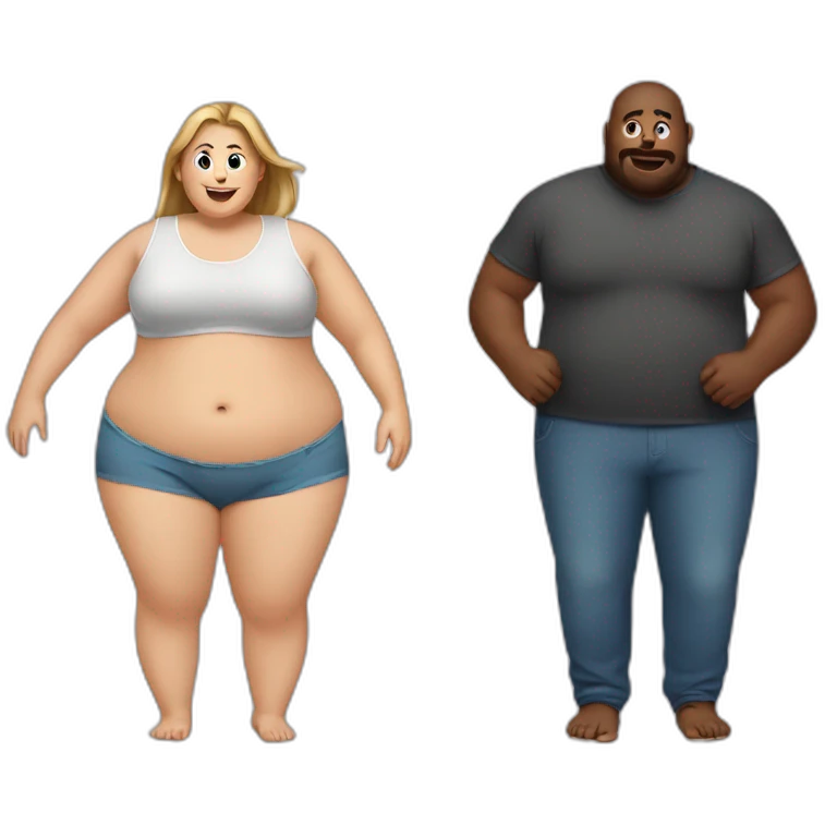 Two people losing weight together emoji