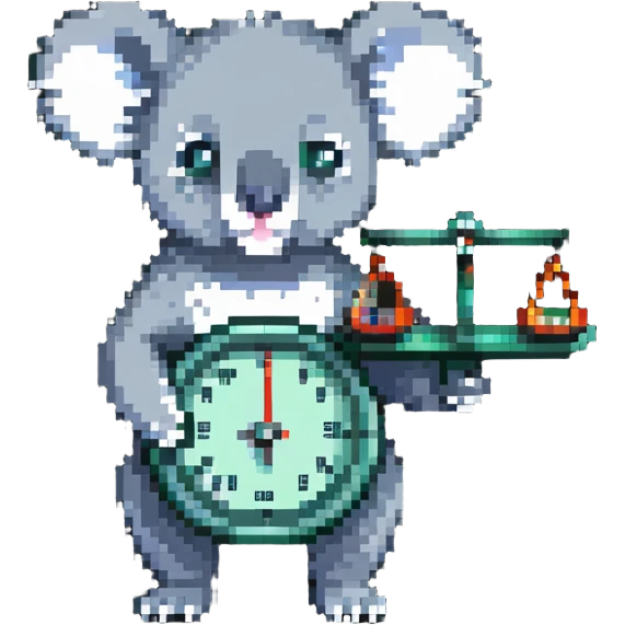koala holding a scale emoji