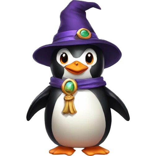 penguin mage cute little emoji