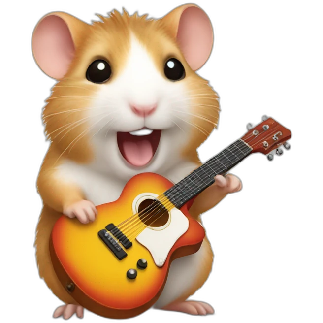 Hamster with guitar emoji