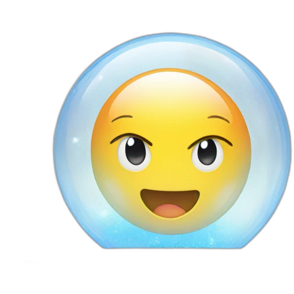 macbook in a crystal bubble emoji