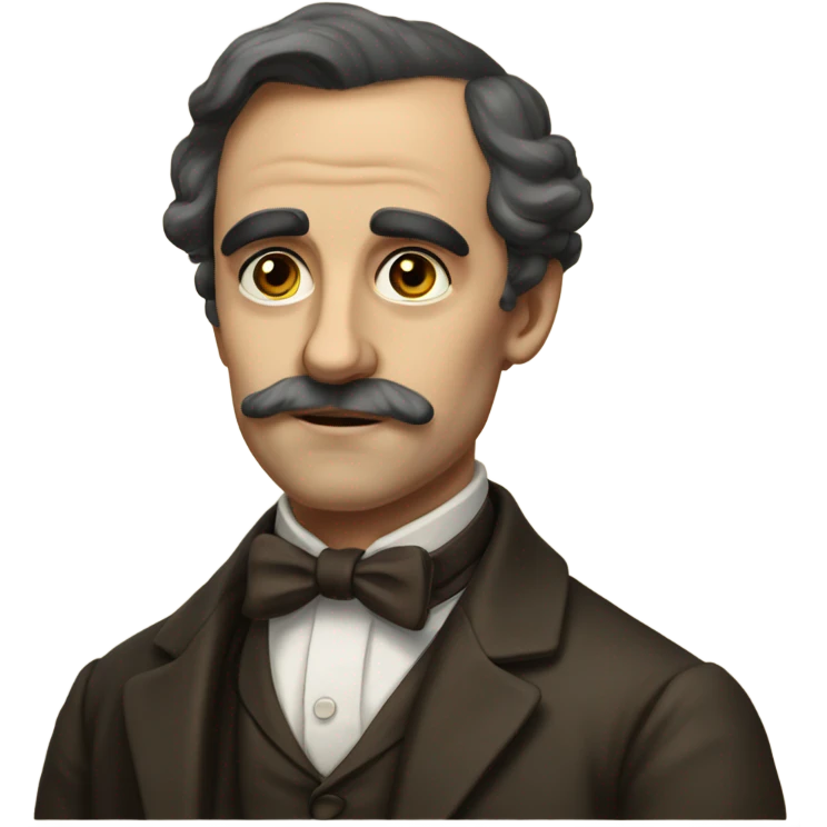 19th century brunette European writer with a bow tie emoji