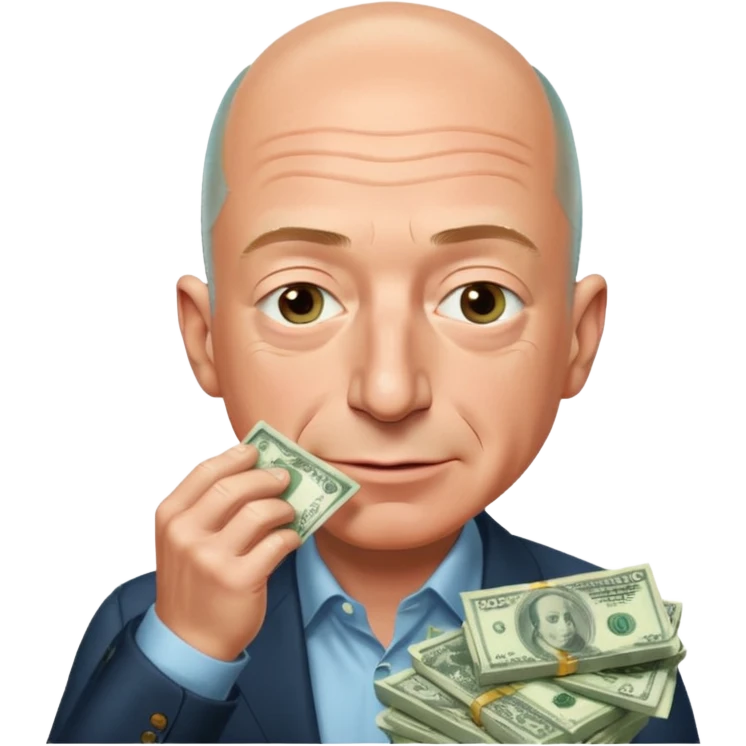 jeff bezos sniff money emoji
