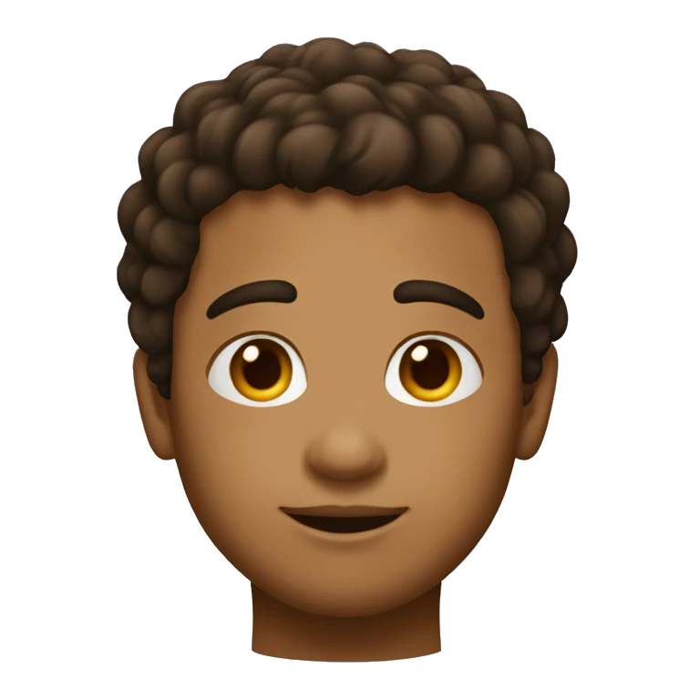 garçon de couleur marron cheveux noir  emoji