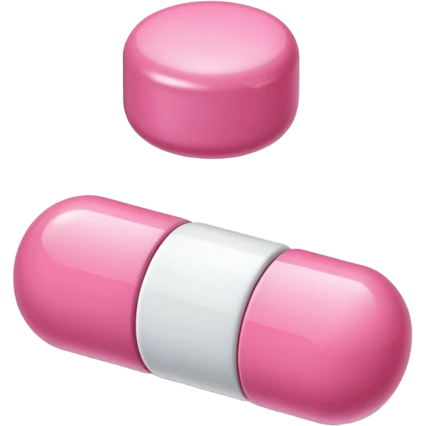 pink and white medication emoji
