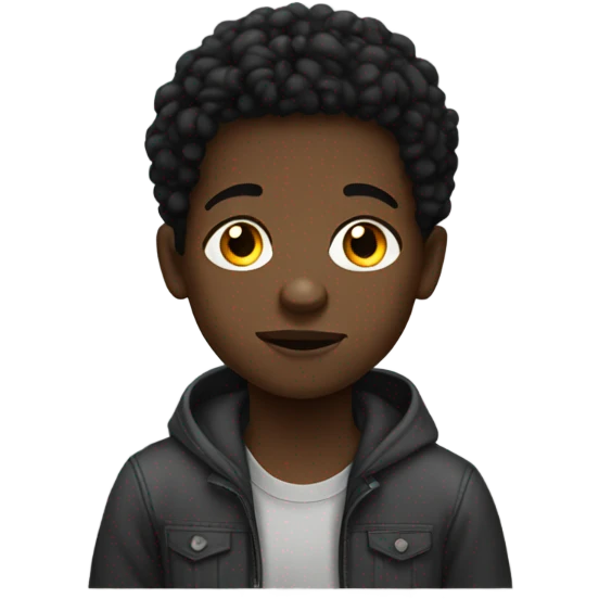 Autistic black kid emoji