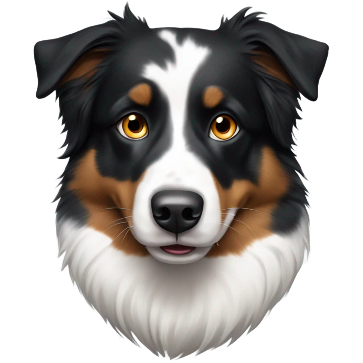 Black and white Australian shepherd  emoji