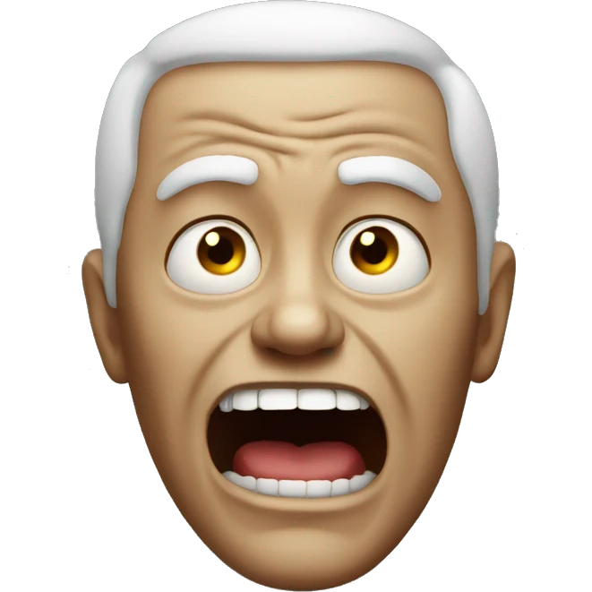 Scary man with mouth open emoji