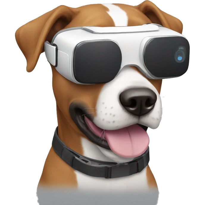 Dog with VR emoji