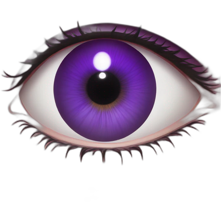 majestic godly violet iris eyeball serious intense symmetrical knowledgable emoji