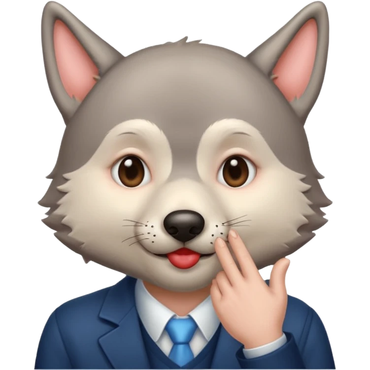 Mr. Wolf sending a kiss emoji