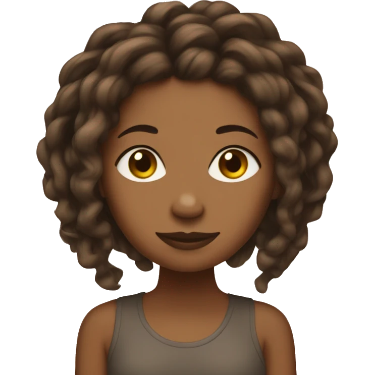 brown girl with locs  emoji