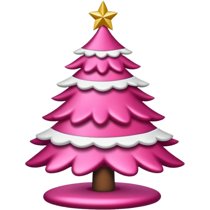 Árvore de natal rosa e branco emoji