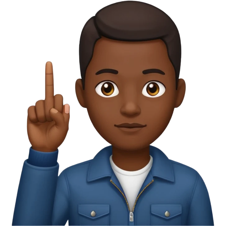 Zenci orta parmak çekiyo emoji
