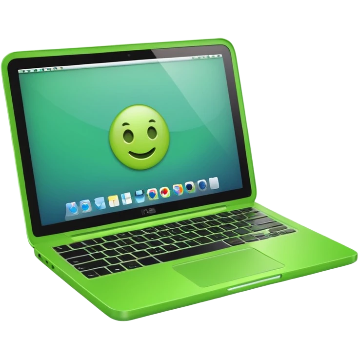 bright green laptop emoji