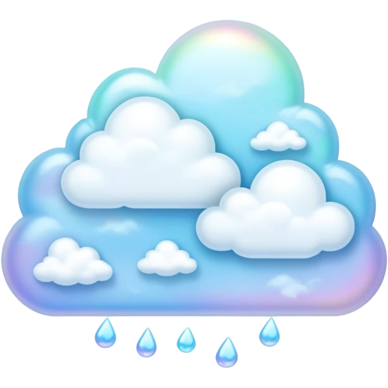 Cute Kawaii Pastels Iridescent Blue Pale Aesthetic Scenery Deco emoji