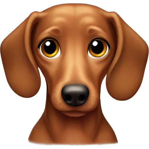 Blushed dachshund emoji