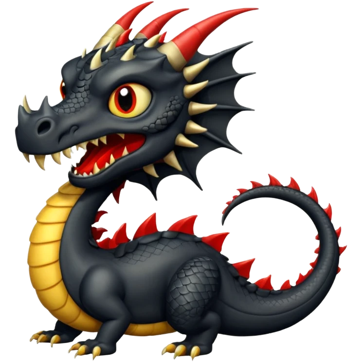 Dragón negro emoji