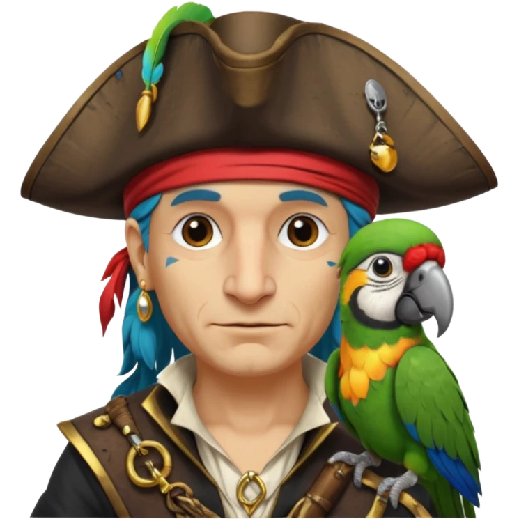pirate and parrot emoji